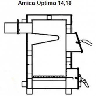 Твердопаливний котел Amica Optima 14,18 кВт Твердопаливний котел Amica Optima 14,18 кВт