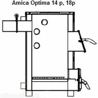 Твердопаливний котел з варильною поверхнею Amica Optima P 14,18 кВт Твердопаливний котел з варильною поверхнею Amica Optima P 14,18 кВт