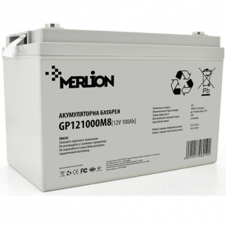 Акумулятор мультигелевий Merliоn AGM GP121000M8 12v 100ah White Q1 Акумулятор мультигелевий Merliоn AGM GP121000M8 12v 100ah White Q1