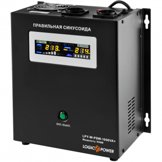 Джерело безперебійного живлення LogicPower LPY-W-PSW-1000VA з правильною синусоїдою Джерело безперебійного живлення LogicPower LPY-W-PSW-1000VA з правильною синусоїдою