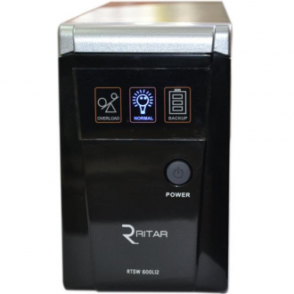 Джерело безперебійного живлення Ritar RTSW-600L12 (LED) з правильною синусоїдою Джерело безперебійного живлення Ritar RTSW-600L12 (LED) з правильною синусоїдою