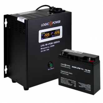 Комплект резервного живлення для котла LogicPower ДБЖ + AGM батарея (UPS A500 + АКБ AGM 235W) Комплект резервного живлення для котла LogicPower ДБЖ + AGM батарея (UPS A500 + АКБ AGM 235W)