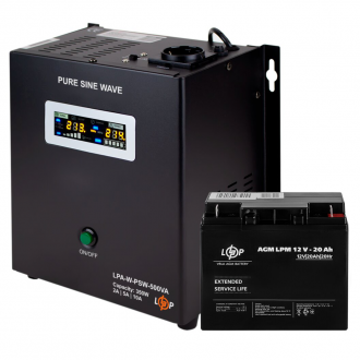 Комплект резервного живлення для котла LogicPower ДБЖ + AGM батарея (UPS A500 + АКБ AGM 270W) Комплект резервного живлення для котла LogicPower ДБЖ + AGM батарея (UPS A500 + АКБ AGM 270W)