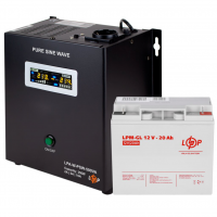 Комплект резервного живлення для котла LogicPower ДБЖ + гелева батарея (UPS A500VA + АКБ GL 270W) Комплект резервного живлення для котла LogicPower ДБЖ + гелева батарея (UPS A500VA + АКБ GL 270W)