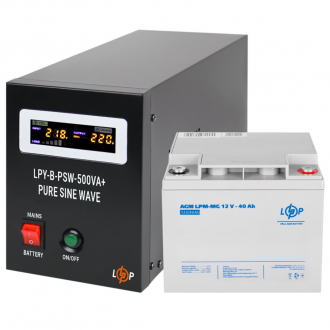 Комплект резервного живлення для котла LogicPower ДБЖ + мультигелева батарея (UPS B500 + АКБ MG 520W) Комплект резервного живлення для котла LogicPower ДБЖ + мультигелева батарея (UPS B500 + АКБ MG 520W)