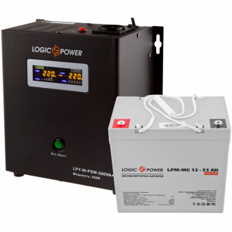 Комплект резервного живлення для котла LogicPower ДБЖ + мультигелева батарея (UPS W500 + АКБ MG 720W) Комплект резервного живлення для котла LogicPower ДБЖ + мультигелева батарея (UPS W500 + АКБ MG 720W)